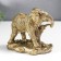 Souvenir Polystone "Elephant with Elephant" gold 9.5x7.5x11.5 cm