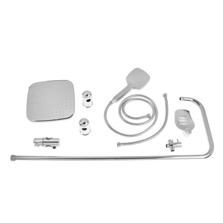 The shower system Zein Z1004, tropical and hand watering can, hoses, stand, soap dish, chrome-15