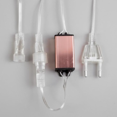 Garland "icicles" 2.5 × 0.5 m, IP65, transparent thread, 288 LED, white glow with a drain effect, 12 V effect-6