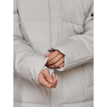 Coat insulated winter female, size 50, light-gray color-13