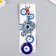Suspension from the evil eye "Flower - Eyes and hearts" 21 cm mix
