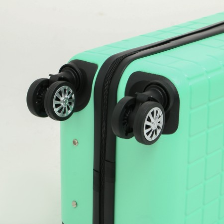 Small suitcase 20 "On a zipper, code castle, 4 wheels, mint color-6