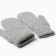 Two -layer woolen mittens, gray color, size m