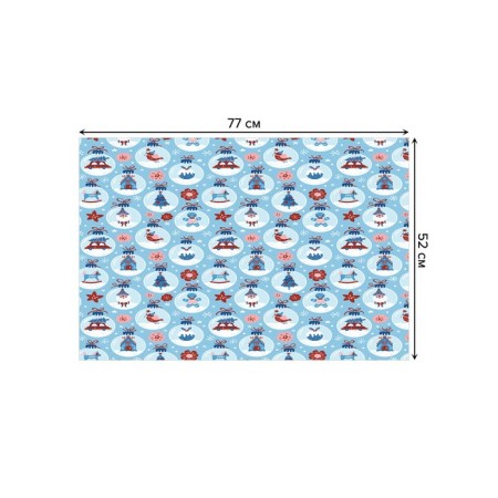 Bathroom mat "New Year's balls", anti -slip, size 52x77 cm-1
