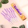 Candles for cake twisted "serpentine" 6 pcs, cocktail, purple