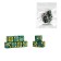 A set of dice of playing "Game time", 10 pcs, 1.6 x 1.6 cm, green