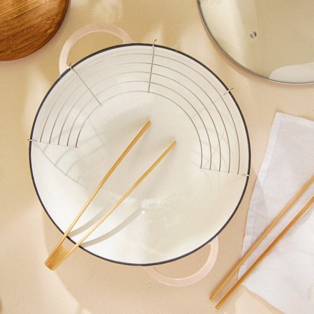 Cast iron frying pan with enameled coating SL Home, D = 36 cm, h = 10 cm, complete with sticks-6