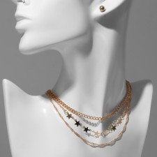 Set: 3 necklaces, 3 pairs of 