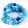 Beads made of natural stone "Blue agate" set of 36 pcs., Size 1 pc. - 10 mm