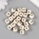 Wooden beads "Cubes with numbers" 1x1 cm (set 25 pcs)