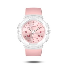 Watch of nursery, d-4.5 cm, silicone strap, 3 atm, pink