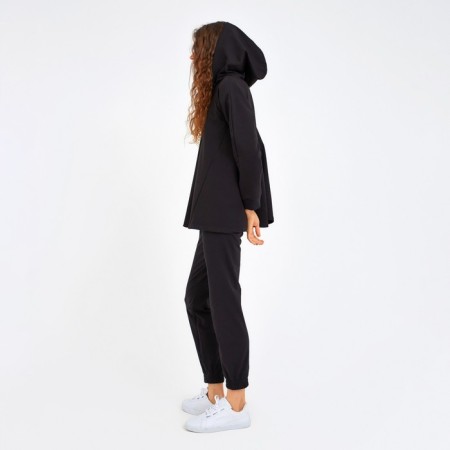 Female set (sweatshirt, pants) minku: Home Comfort Black color, rr 44-3