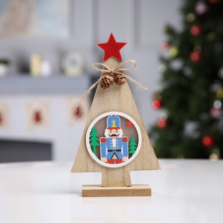 LED figure "Nutcracker" 11 × 20 × 5 cm, wood, batteries LR41x3, glow warm white-1