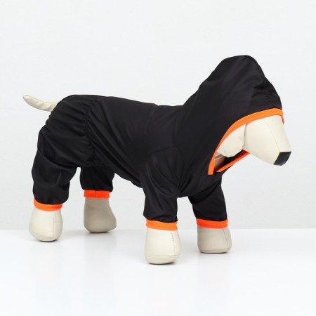 Overalls for animals, without lining, size XS, black-orange-2