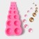 Mold "Semispheres", silicone, 14 × 7 × 2 cm, 12 cells, pink color
