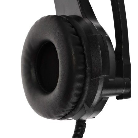 Qumo Halo headphones, game, microphone, 2x3.5+usb, 2m, backlight, black-4