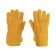 Genuine leather gloves, reinforced, yellow, Truper