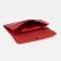 Women's wallet on the button, red color
