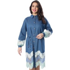Dress shirt female wisell, size 44, blue color, green
