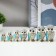 Souvenir Polystone "Seven Gray Filin with blue wings" NR 7 pcs 9.8; 9; 8.4; 7.3; 6.7; 6; 5.5 cm
