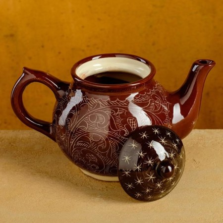 Rishtan ceramics "Patterns", 700 ml, brown-5