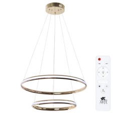 Suspended chandelier Arte Lamp Meridiana A2198SP-2GO, LED, 70 W, 60x60x120 cm, 3900 lm, remote control, golden