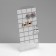 Earrings stand, 36 pairs, 9 × 4.5 × 19 cm, white color