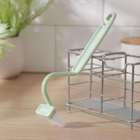 Brush with a curved handle of a share, 20 cm, color mix-2