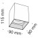 Technical C015CL-01B, 1xGU10, 50W, 9x9x1.5 cm lamp, black color, black color