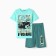 Set for a boy (T -shirt/shorts), mint/green color, height 128 cm