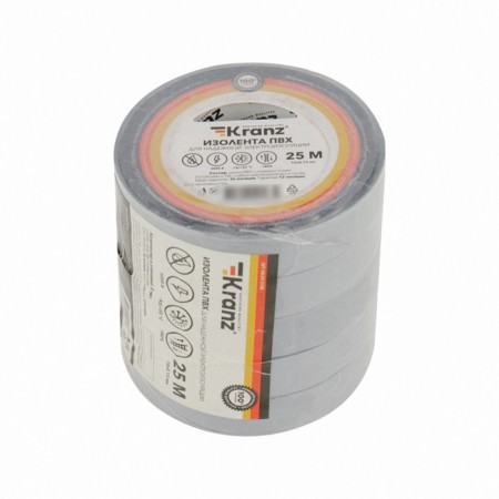 PVC island 0.13x15 mm, 25 m, gray Kranz-4