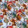 Glossy packaging paper "Holiday in the courtyard", bilateral, 70 x 100 cm
