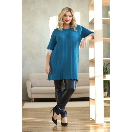 Women's dress, size 54, blue color-8