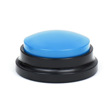 Sound button - Cliler for animal training, 9 x 9 x 5, cm. Blue-1