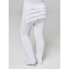 Pantyhose children with shutters and lurex Conte Kids Tip-Top, height 62-74 cm, white color