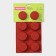 Silicone form for baking shares “Figures. Circ”, 29 × 17 × 2.7 cm, 8 cells (5.8 × 2.7 cm), brown color