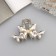 Hair crab "Heiser" butterflies, 5 cm, silver