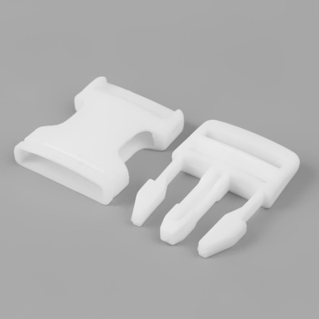 Fastex 25 mm, load up to 15 kg, 10 pcs, white color-1