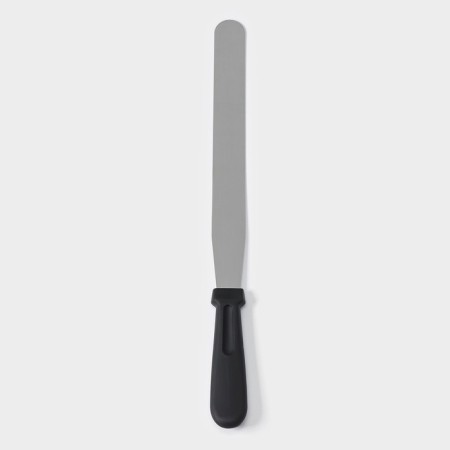 A blade-tank with a plastic handle, straight, 37 cm, working part 25 cm, black color-1