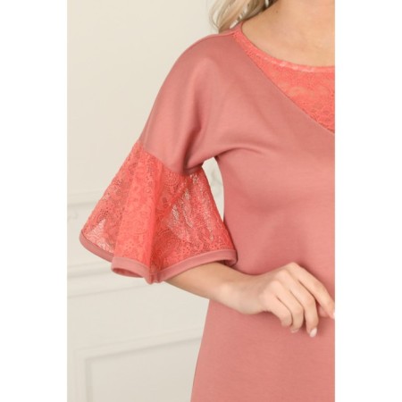 Female dress, size 50, peach color-3