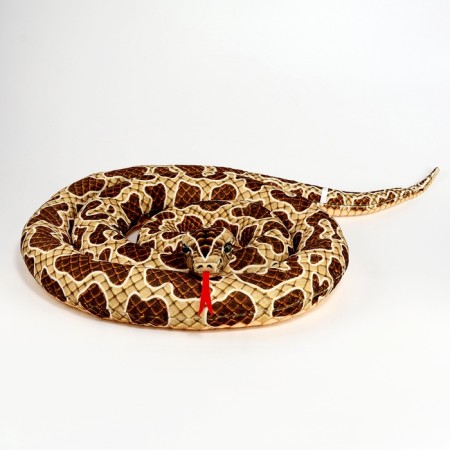 Soft toy "Snake", 300 cm, brown color-4