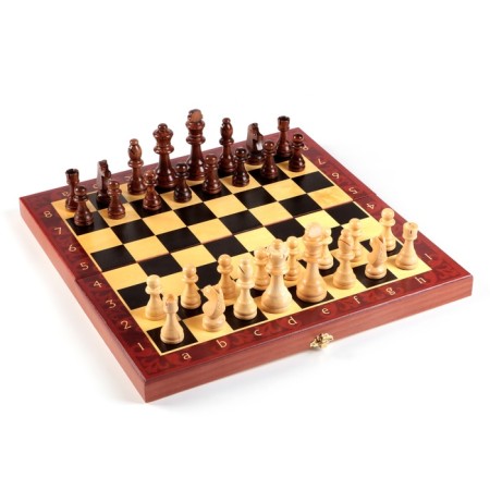 Chess "Bordeaux", wooden board 40 x 40 cm, king H-9 cm, pawn H-4.5 cm-3