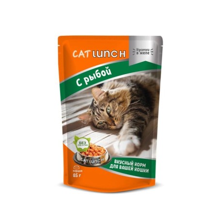 Wet Cat Lunch food for cats, fish in jelly, 85 g