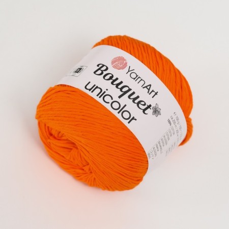 Yarn "Bouquet Unicolor" 100% cotton 200m/100g (3215 orange)-1