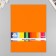 A set of felt 22x30 cm, 5 sheets, Korea, col. orange