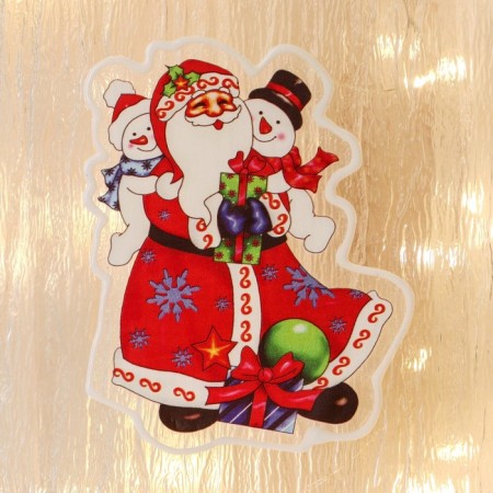 Santa Claus with snowmen-boys 10x13 cm