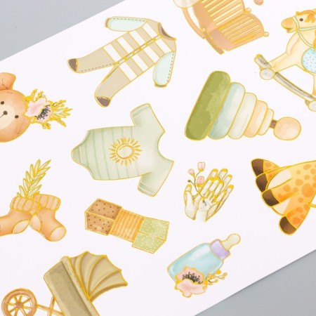 Stickers Paper "for the baby" set 2 sheets 20x15 cm-1