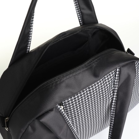 Sports bag with lightning, long belt, external pocket, black color-2