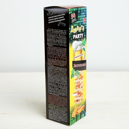 Falling Tower, Jenga "Tagging Party", 54 Bruska with Fantami, 30 x 8 cm-4
