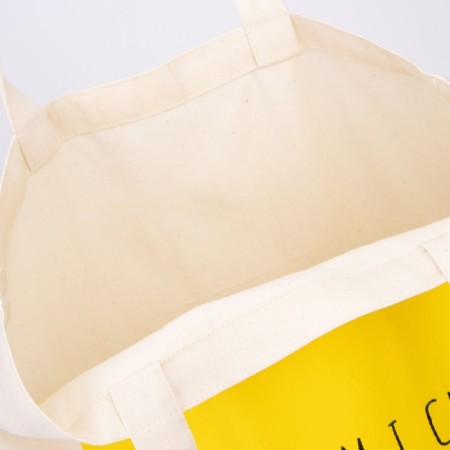 Bag-shope bulldog without lightning, without lining, 35x0.5x40 cm, beige color-5